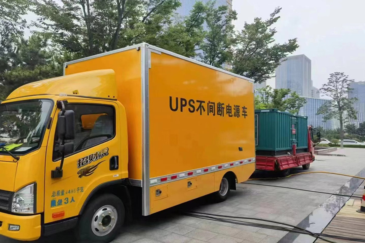 长岛发电机租赁施工现场