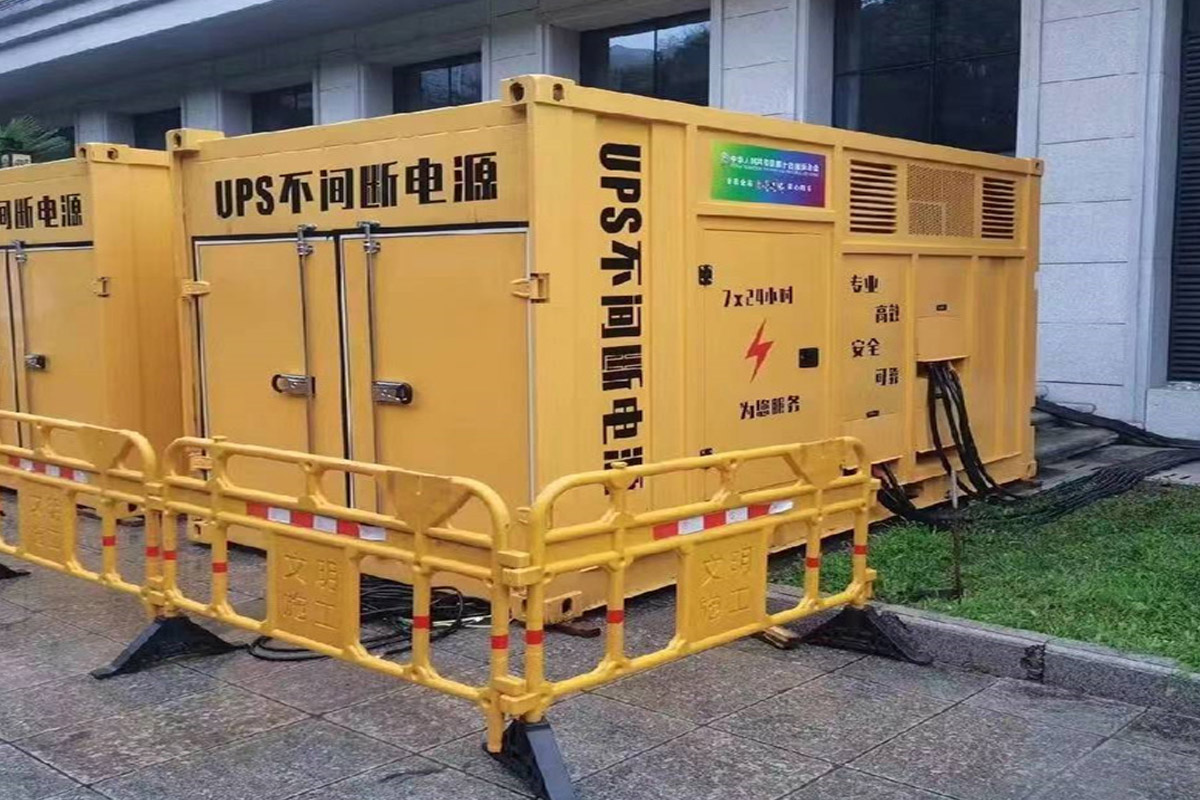 长岛发电机租赁施工现场