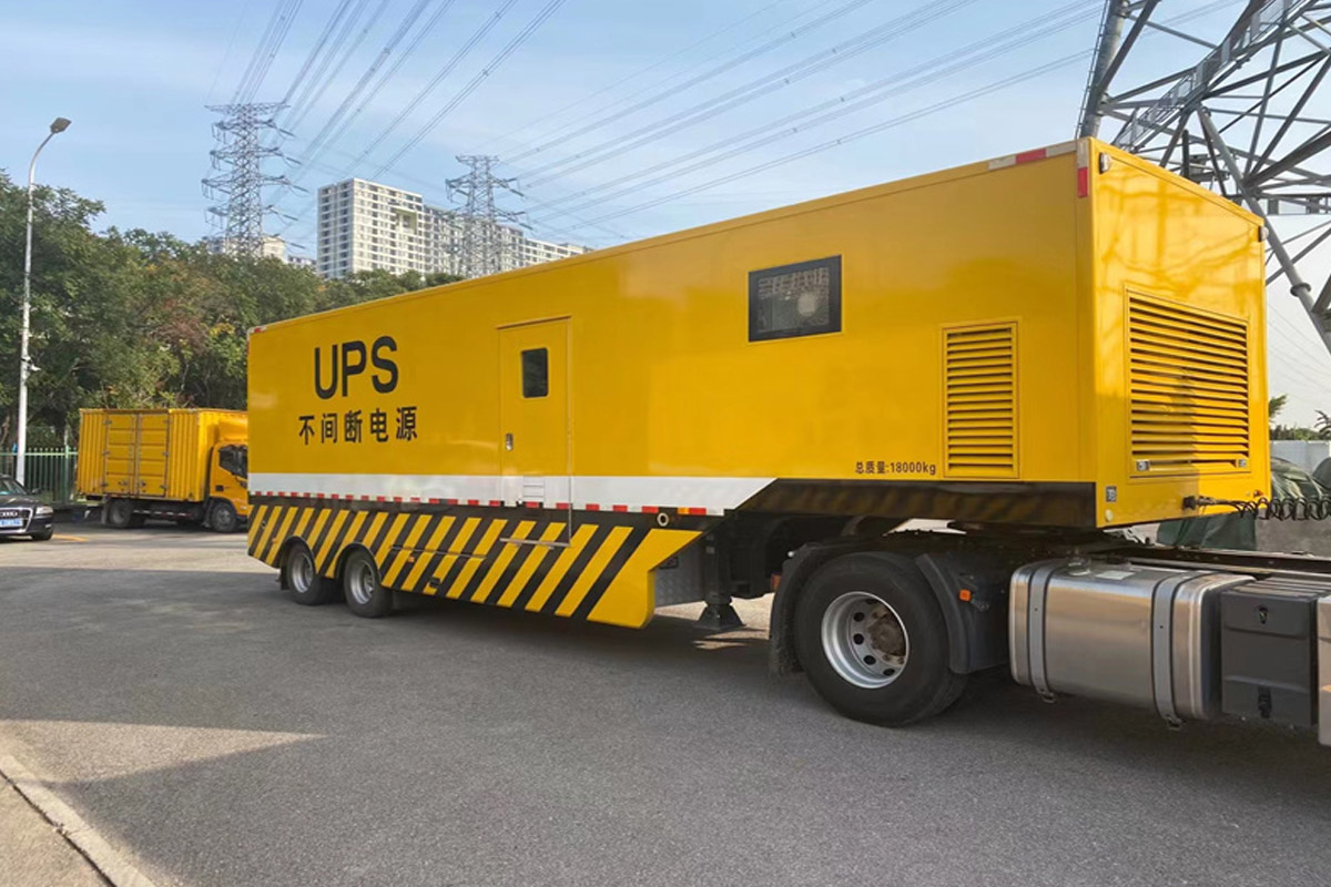 长岛发电机租赁施工现场