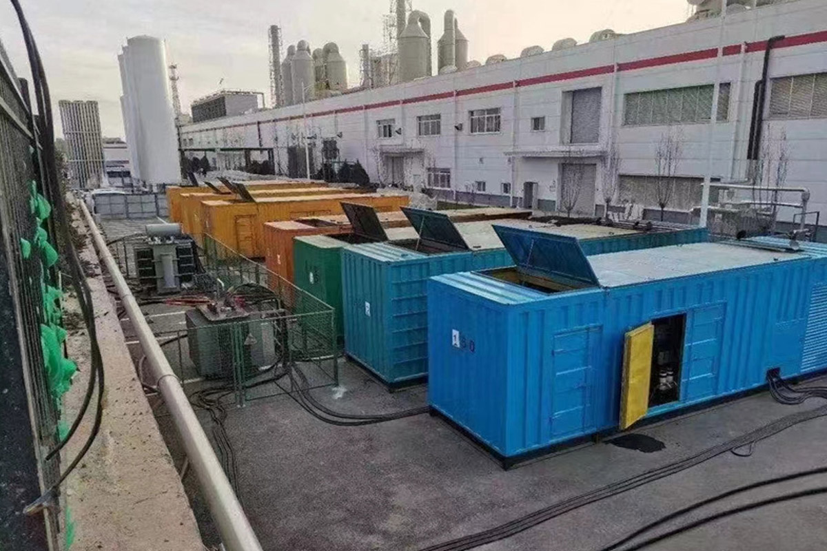 长岛发电机租赁施工现场
